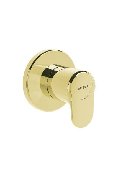 Artema Root Round Ankastre Stop Valf, Sıva Üstü, Altın A4273023