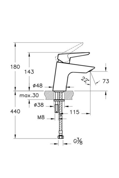 Solid S Lavabo Bataryası A42440