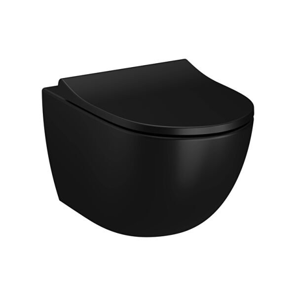 VitrA Sento Asma Klozet Rim-ex, Gizli Montajlı, 54 cm Mat Siyah